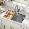30” Workstation Kitchen Sink Undermount Stainless Steel Single Bowl with WorkFlow™ Ledge and Accessories